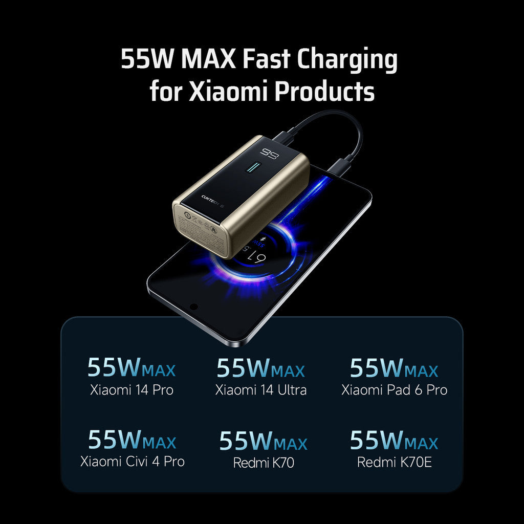 KiiP x Cuktech 06 Power Bank 6000mAh 55W Type-C Fast Charging Mini Powerbank