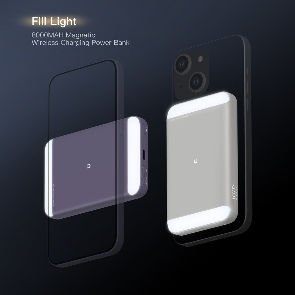 KiiP Wireless EW71 Powerbank Dual Magnetic Fill Light Fast Charge 20W