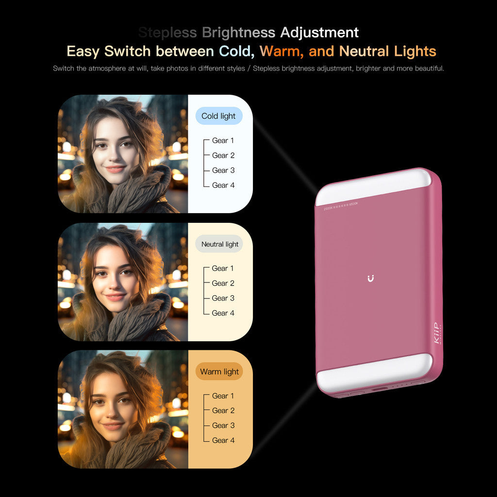 KiiP Wireless EW71 Powerbank Dual Magnetic Fill Light Fast Charge 20W