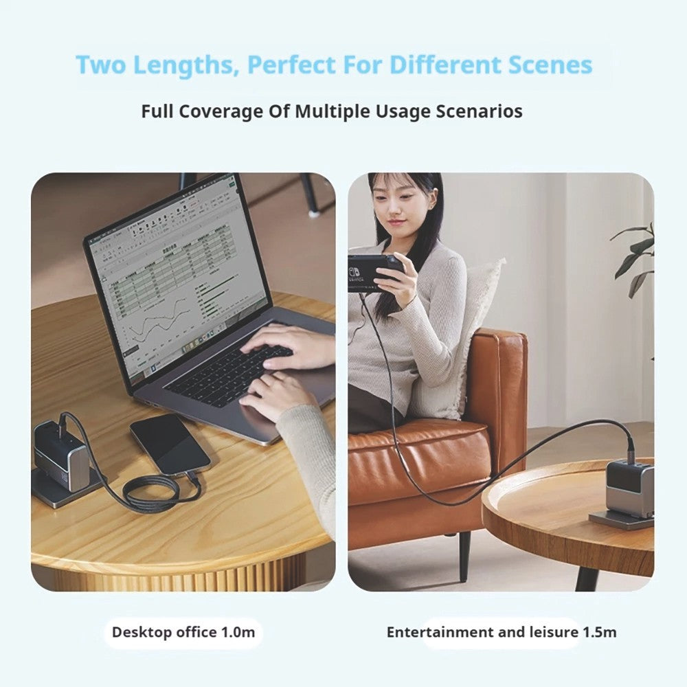 KiiP X Cuktech CMC610 Kabel Data 240W Magnetic Liquid Silicone Fast Charging Cable Type-C to Type-C PD 3.1