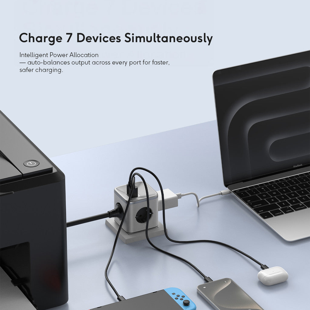 KiiP Charger C31T Power Cube Adaptor GaN 33W Charging Adapter AC Socket 4000W