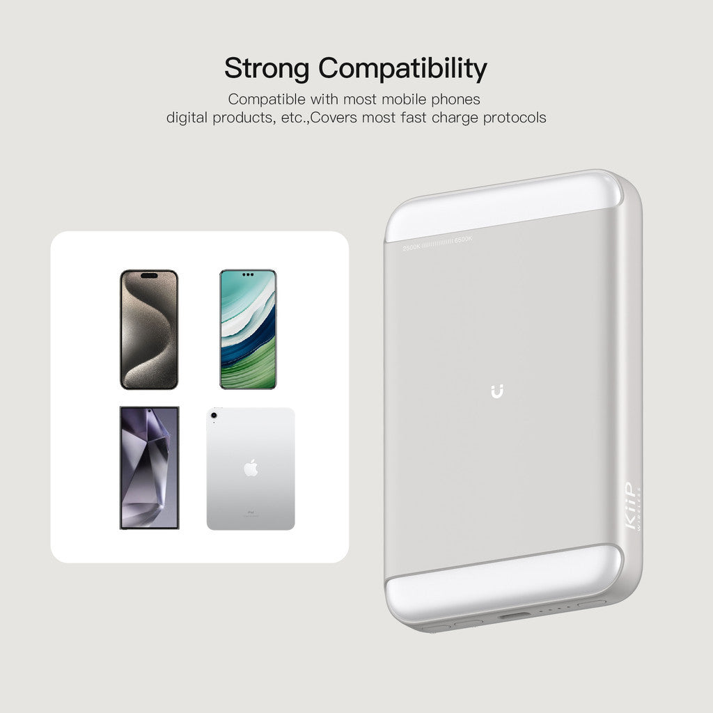 KiiP Wireless EW71 Powerbank Dual Magnetic Fill Light Fast Charge 20W