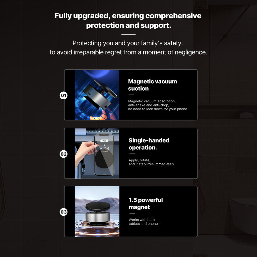 KiiP MCH07 Magnetic Mount Car Suction Mobile Phone Holder 360° Rotation