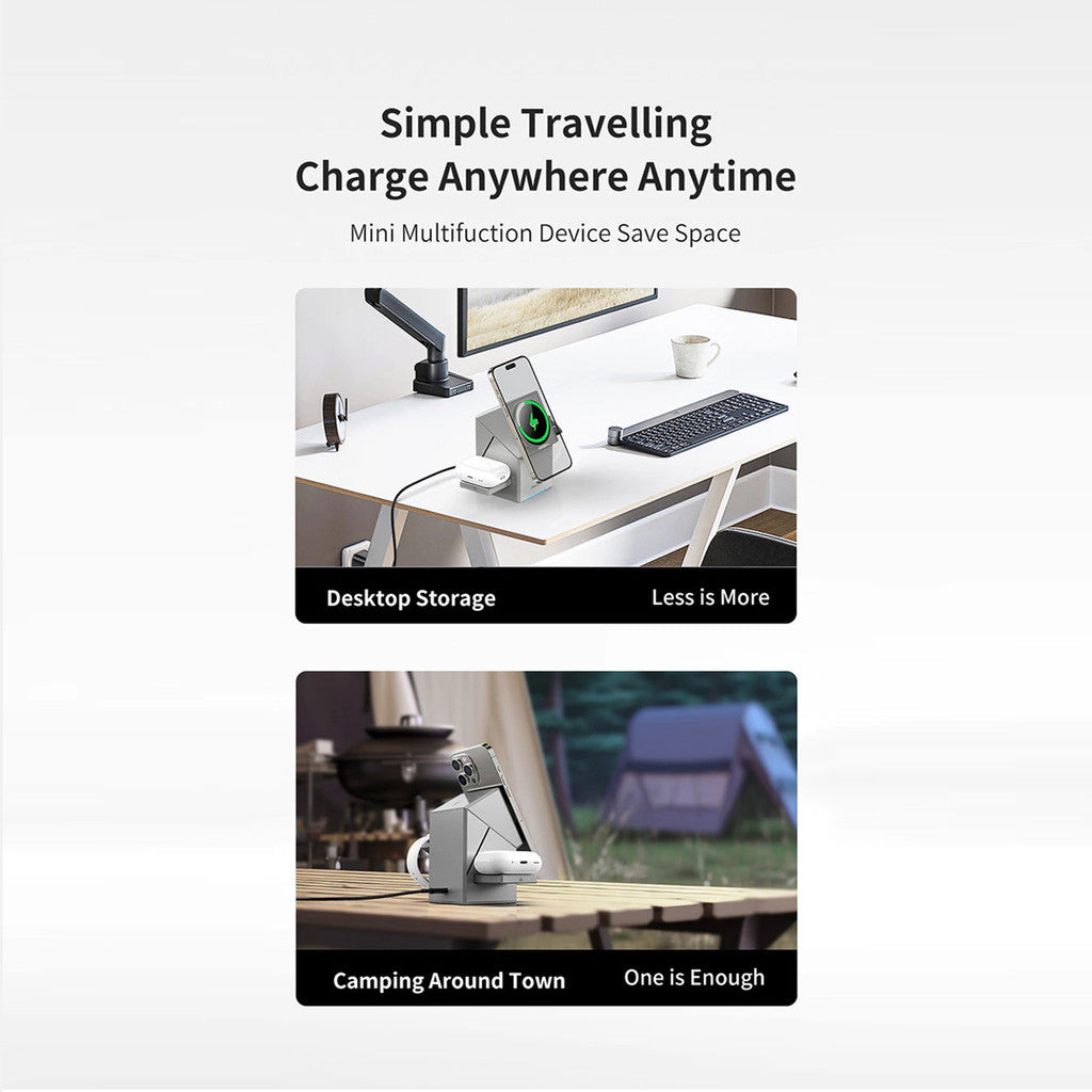 KiiP Wireless T2 3in1 Wireless Charging Station Fast Charging 15W Qi2