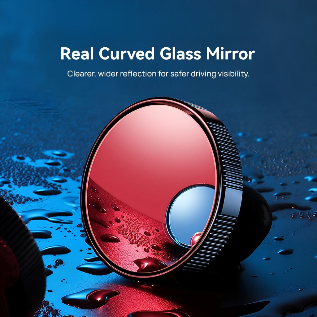 KiiP Set Car Blind Spot Mirror with Suction Cup Kaca Spion Blind Spot Frameless 2 Pcs