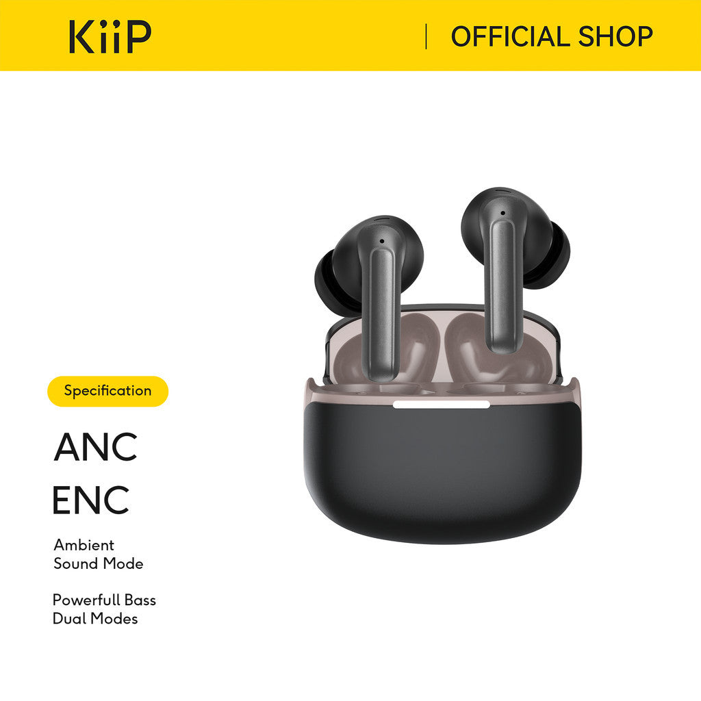 KiiP DTS21 Pro True Wireless Bluetooth Earphone TWS Mini Earbuds Hybrid ANC