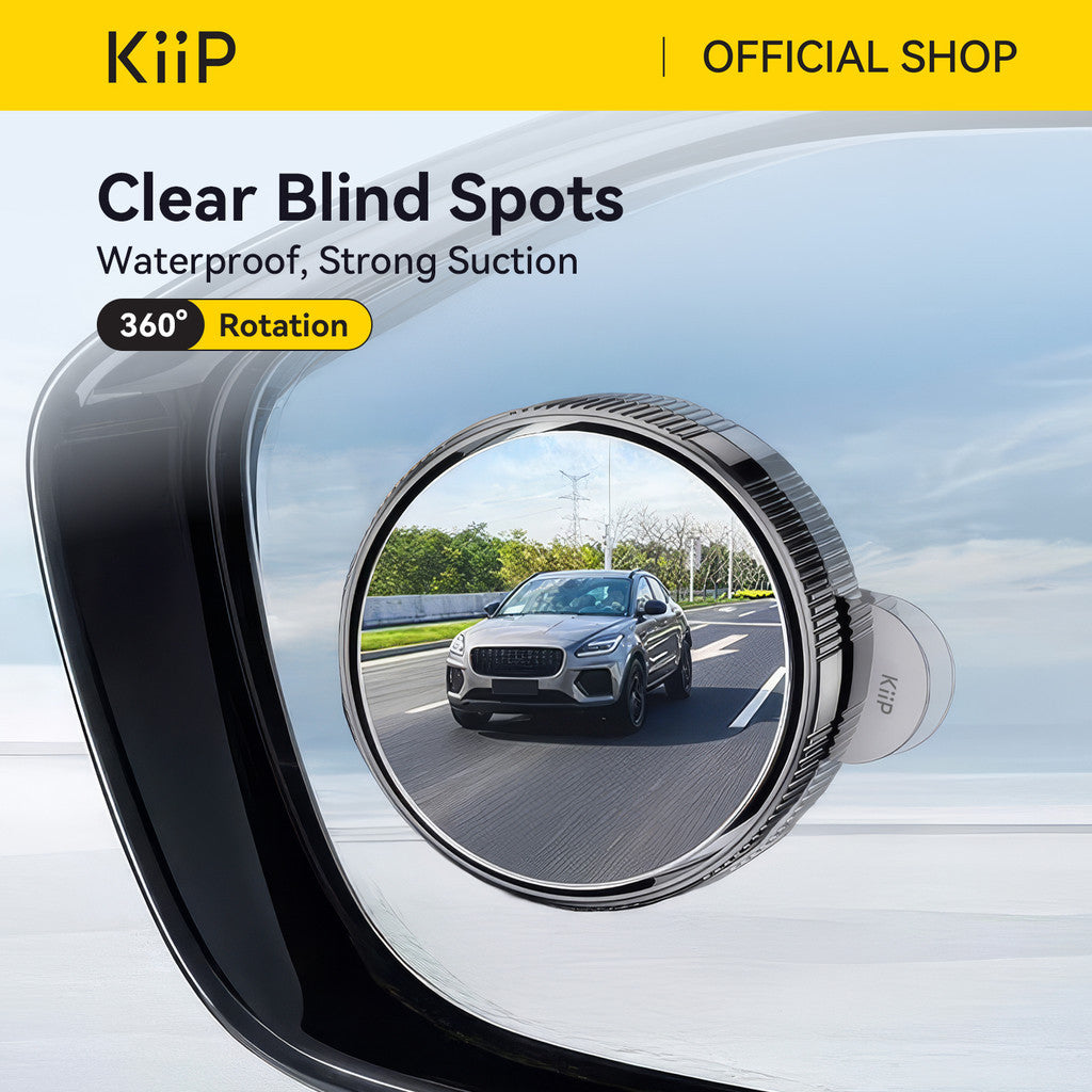 KiiP Set Car Blind Spot Mirror with Suction Cup Kaca Spion Blind Spot Frameless 2 Pcs