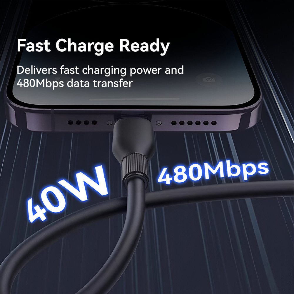 KiiP Kabel Data Silikon Fast Charging A To C/IP/Mikro Up To 40W