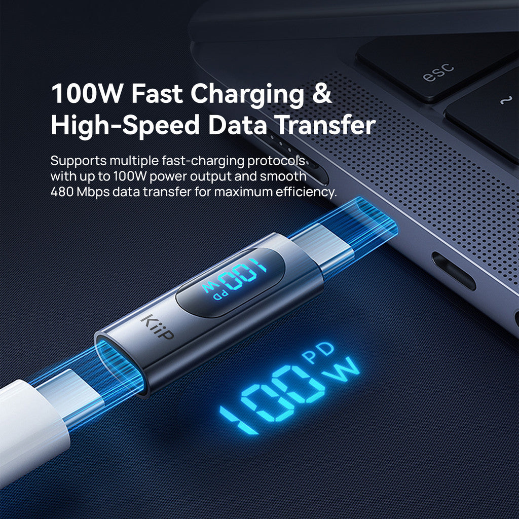 KiiP DAC HUB USB-C  Adapter Digital Display Fast Charging 100W