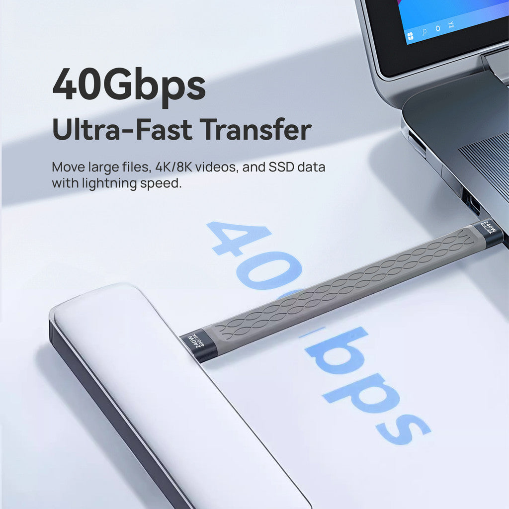 KiiP USB4 Kabel Data Mini 240W PD 3.1 Ultra-Fast Transfer 40Gbps 8K/60Hz Video Output