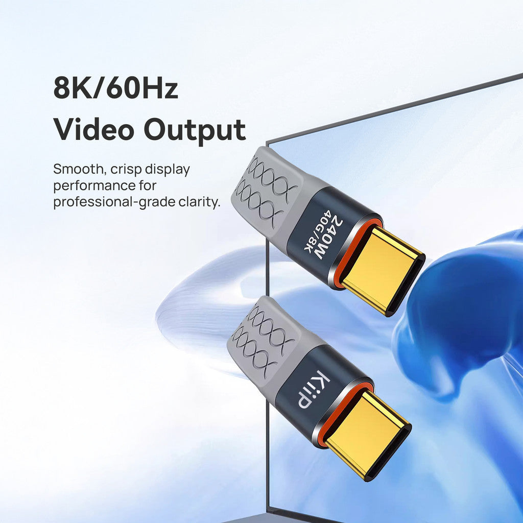 KiiP USB4 Kabel Data Mini 240W PD 3.1 Ultra-Fast Transfer 40Gbps 8K/60Hz Video Output