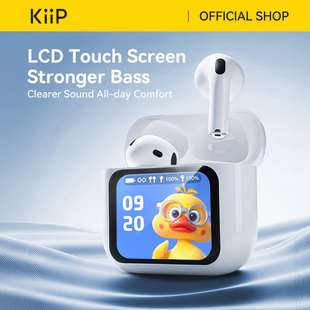 KiiP DTS20 TWS Bluetooth Headset Earphone Semi In Ear BT 5.4 Low Latency Noise Reduction
