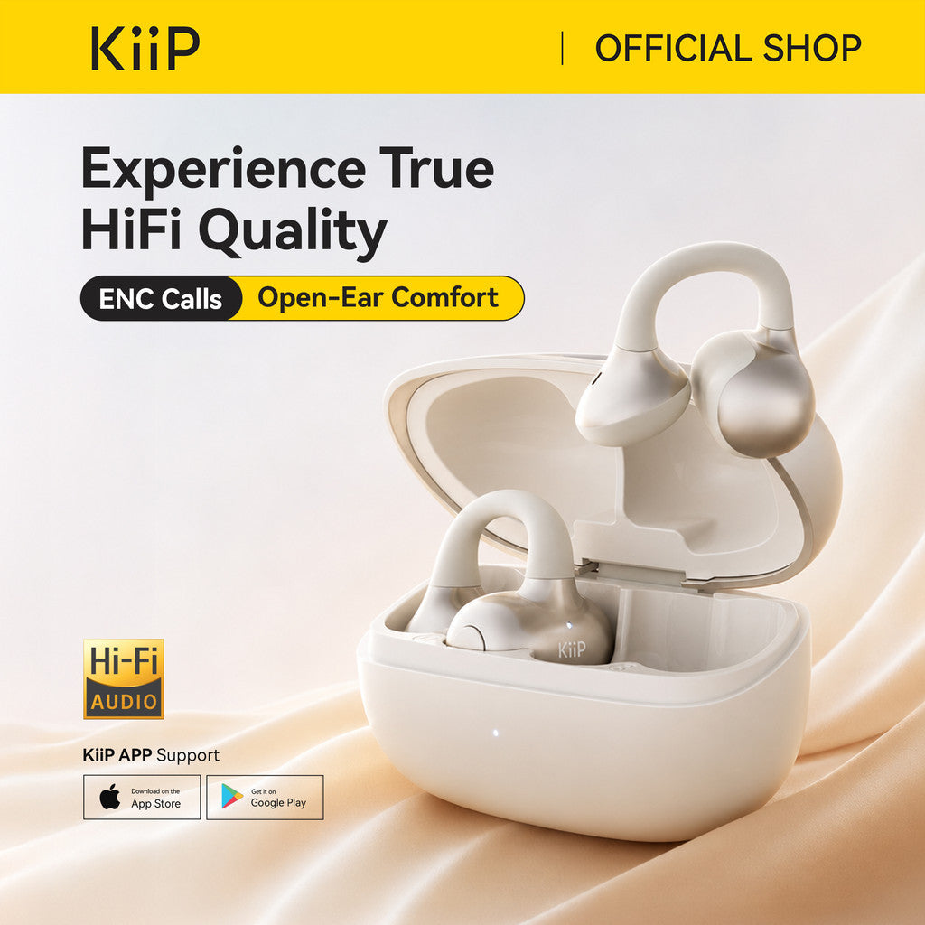 KiiP DTH50 OWS Ear Clip Earphone Comfort Open Ear Bluetooth ENC IPX5 Spatial Audio