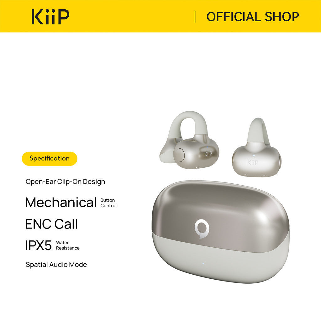 KiiP DTH50 OWS Ear Clip Earphone Comfort Open Ear Bluetooth ENC IPX5 Spatial Audio