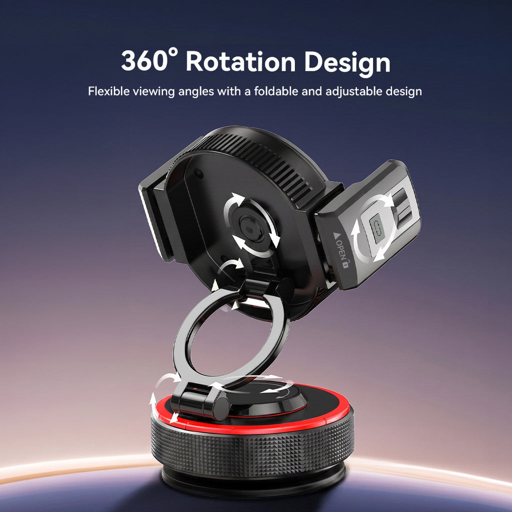 KiiP MG03 Phone Holder 2in1 Magnetic & Clamp Foldable 360° Rotation Magsafe & Non- Magsafe Compatible