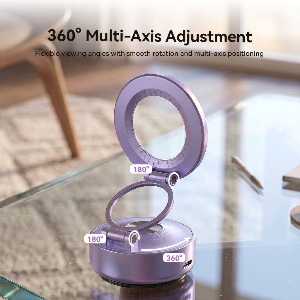 KiiP MG02 Phone Holder Compact Foldable 360° Rotation Vacuum Suction Strong Magnetic
