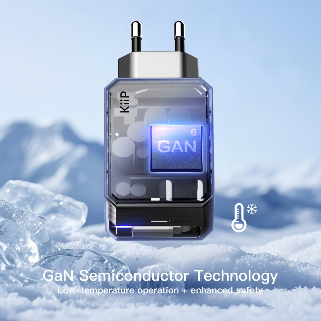 KiiP C42E Adaptor Gan6 Fast Charging 45W Kepala Charger QC 3.0 PPS PD 3.0