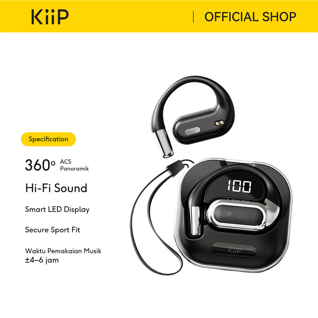 KiiP DTH21 TWS Sport Earphone OWS Headset Bluetooth Sport Gaming Low Latency HiFi Stereo