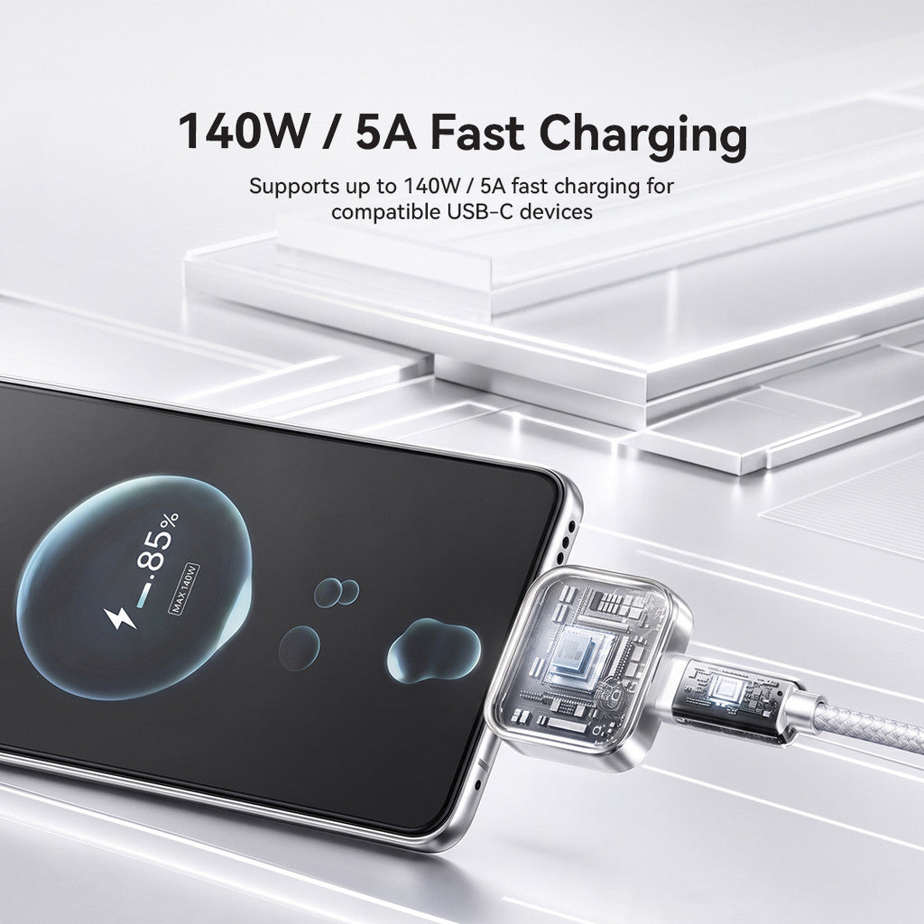 KiiP Smart Auto-Disconnect Adapter 140W Type-C Auto Power Off-Eject Adapter Charging Safe Pelindung Baterai Auto Pop-up