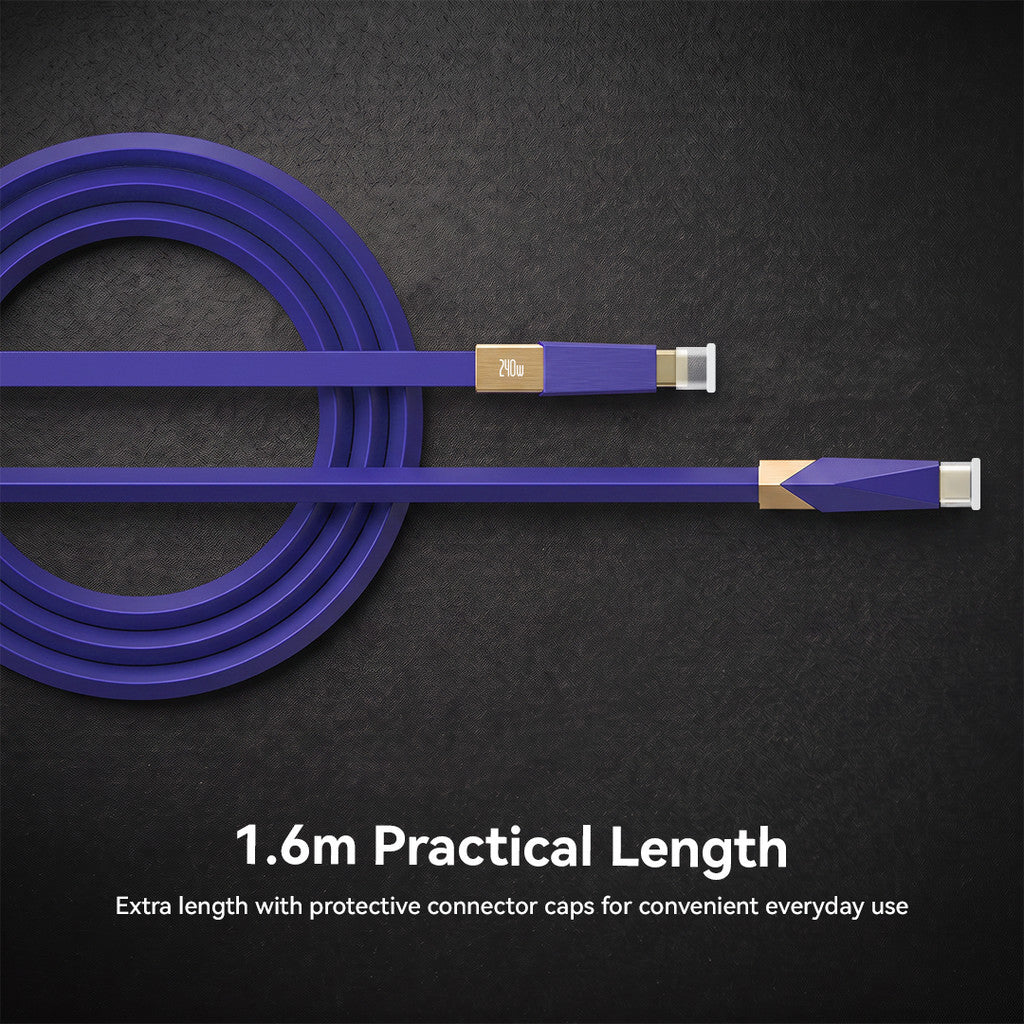 KiiP TRI240 Cable Data Multifunctional Home and Car Triangular Silicone Ultra Fast Charge Kabel Data 240W