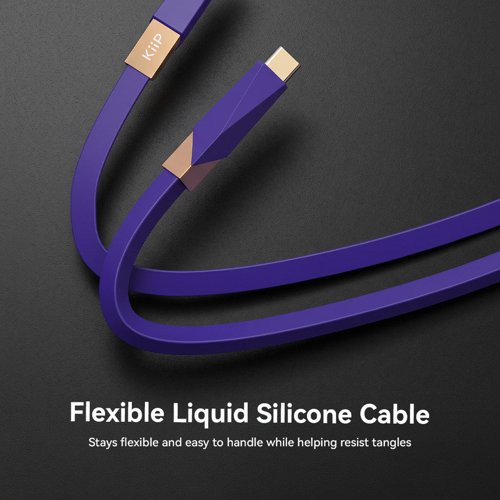 KiiP TRI240 Cable Data Multifunctional Home and Car Triangular Silicone Ultra Fast Charge Kabel Data 240W