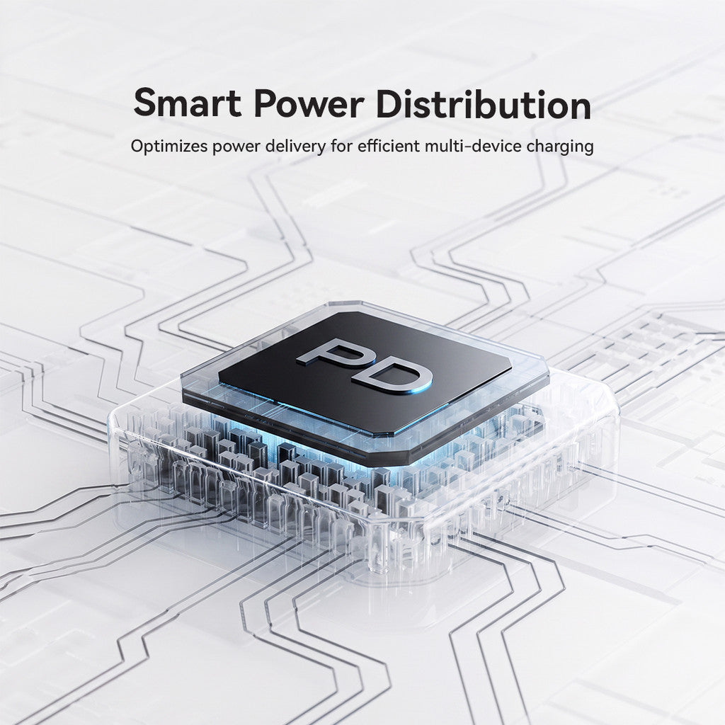 KiiP TD67 Smart Power Strip GaN 67W 6in1 Charger Stop Kontak Surge Protection Multiple Socket PPS PD QC