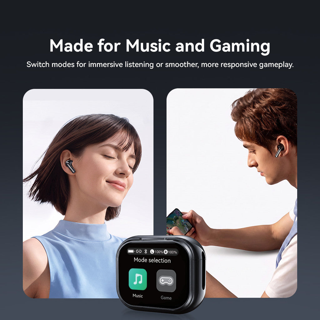 KiiP DTS29 TWS Bluetooth Headset Earphone BT 6.0 Large Touch Screen Noise Reduction IPX5