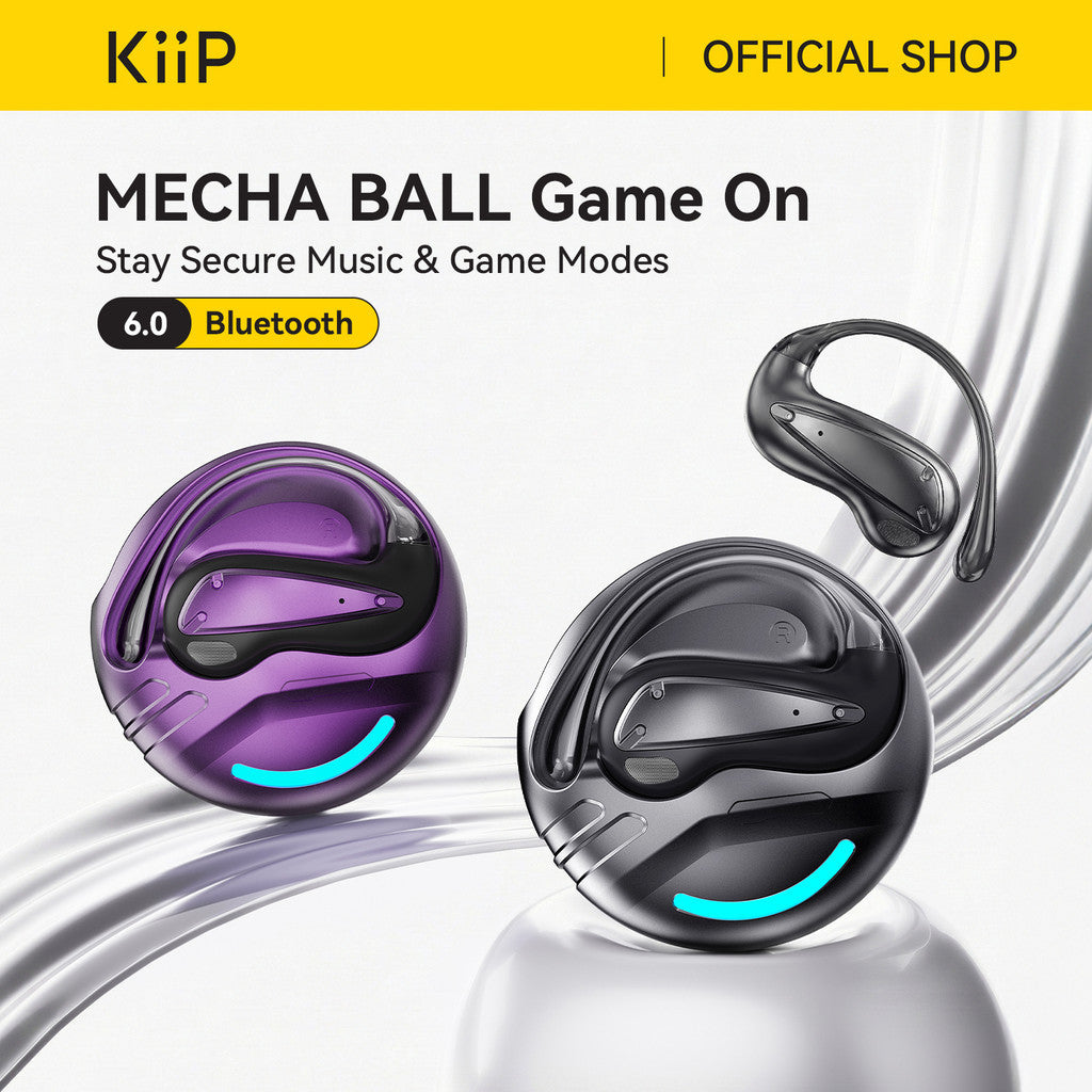 KiiP X8 PRO OWS TWS Gaming Open Ear Hook Headphone IPX7 Waterproof Bone Conduction HiFi Stereo Sport Headset
