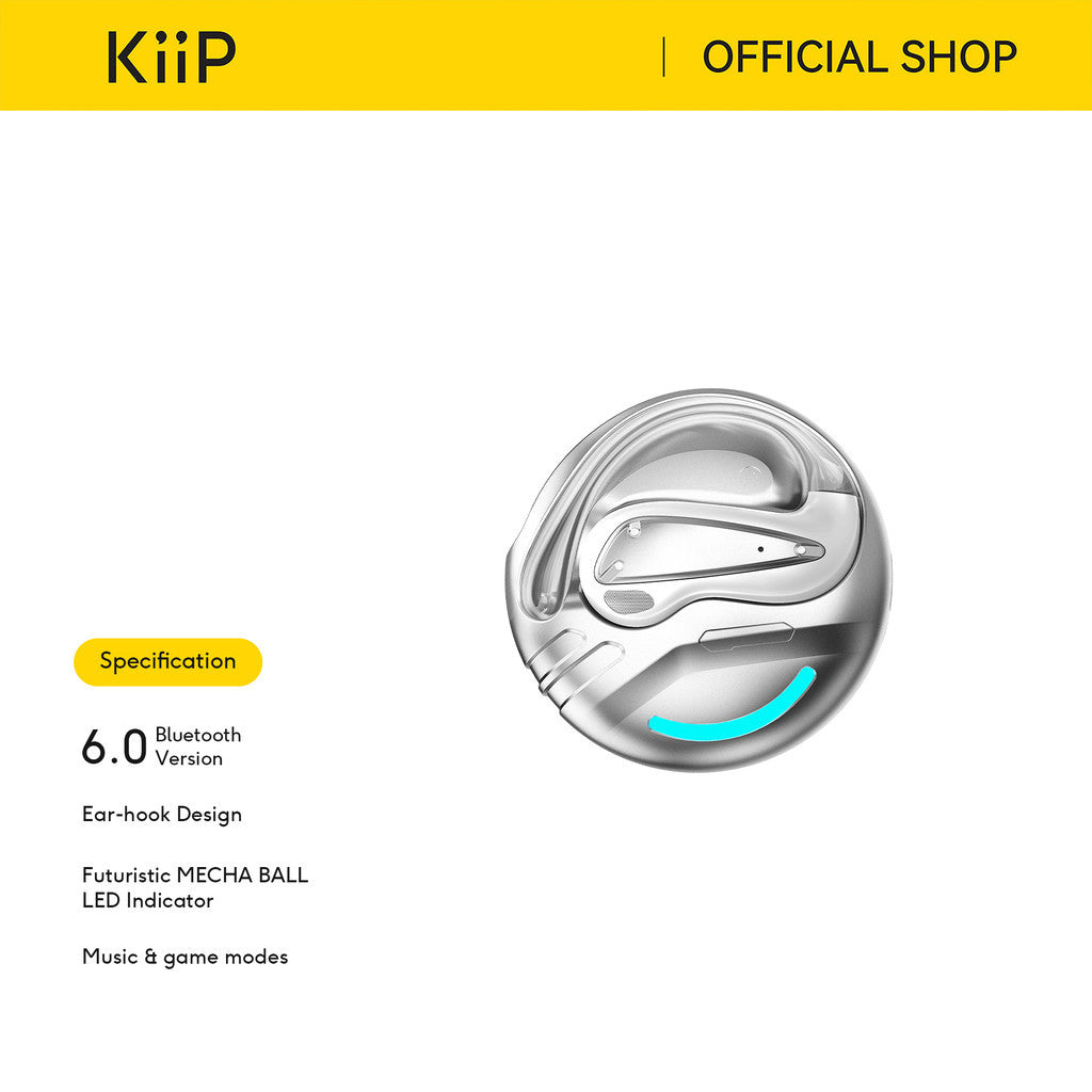 KiiP X8 PRO OWS TWS Gaming Open Ear Hook Headphone IPX7 Waterproof Bone Conduction HiFi Stereo Sport Headset