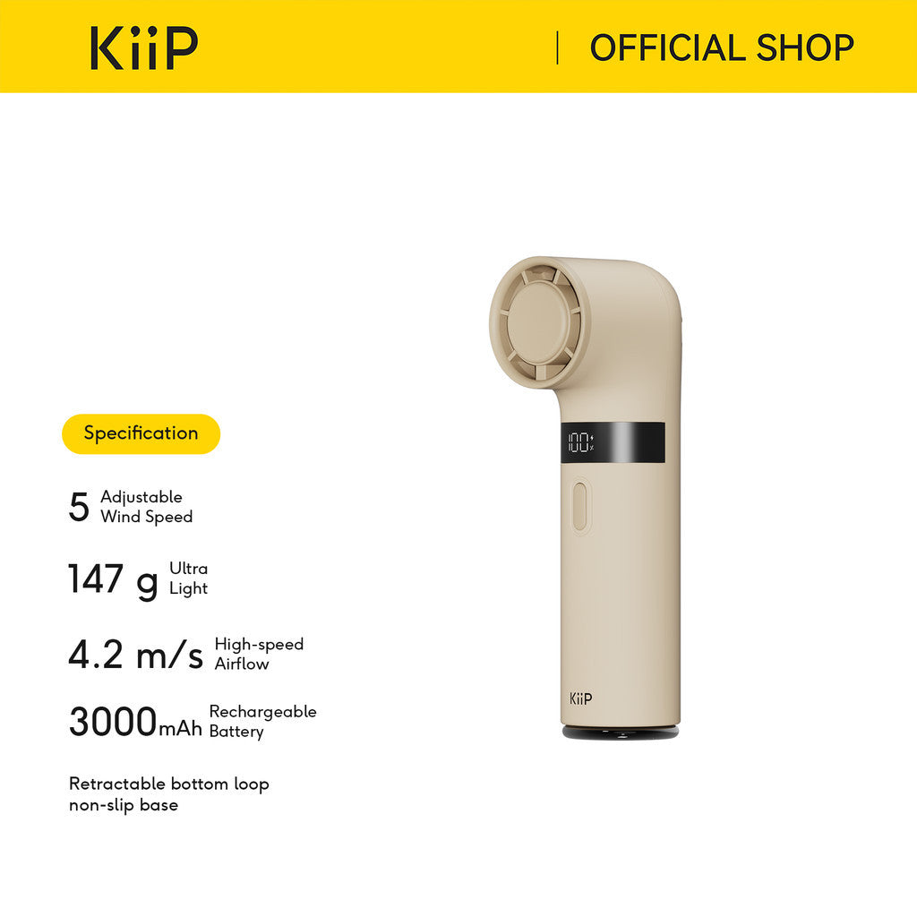KiiP Fan09 Kipas Angin Mini JetTube High-Speed Handheld Portable Rechargeable