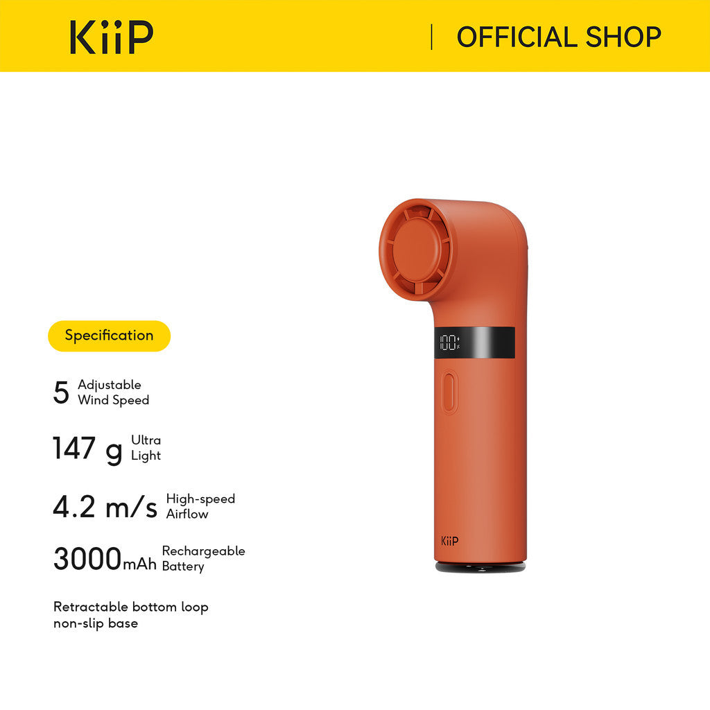 KiiP Fan09 Kipas Angin Mini JetTube High-Speed Handheld Portable Rechargeable