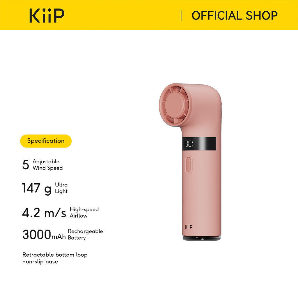 KiiP Fan09 Kipas Angin Mini JetTube High-Speed Handheld Portable Rechargeable