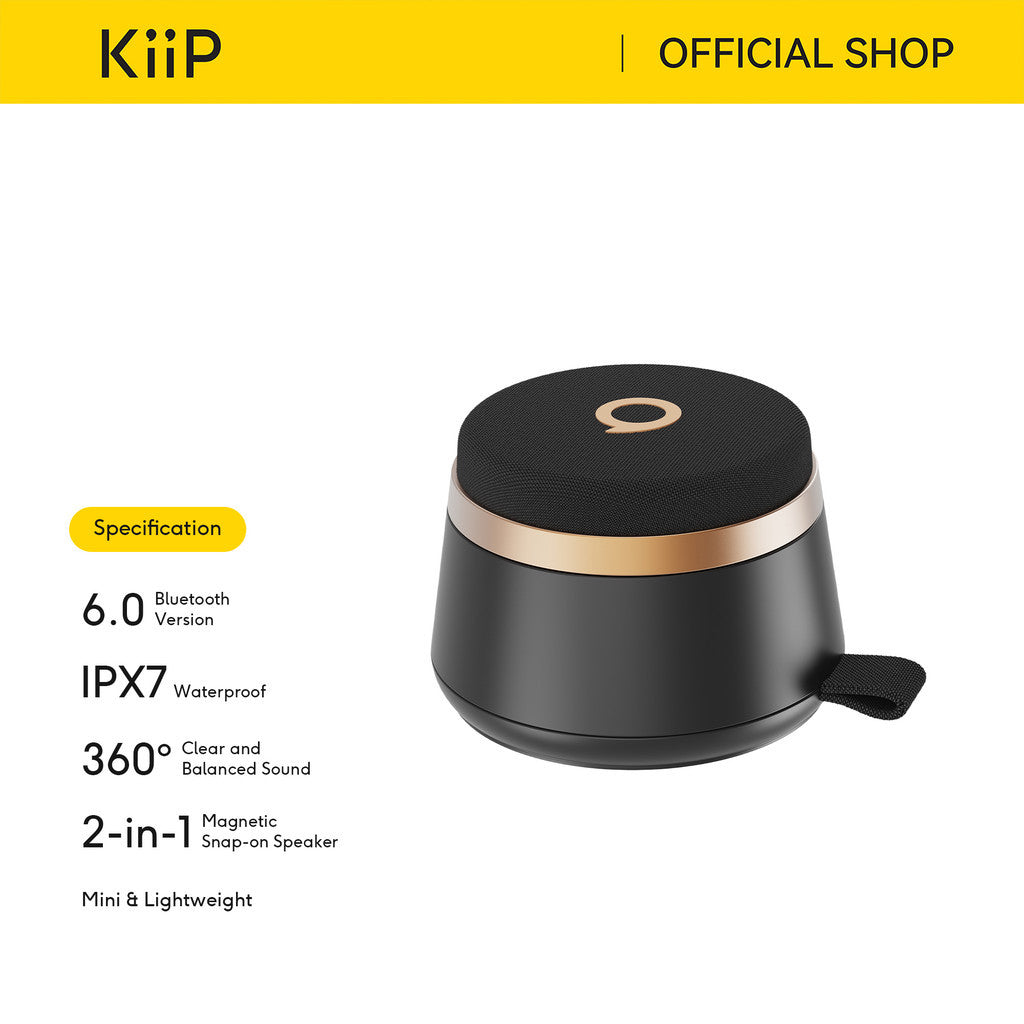 KiiP Y12 Magnetic Mini Bluetooth 2in1 Speaker Phone Stand IPX6 Waterproof