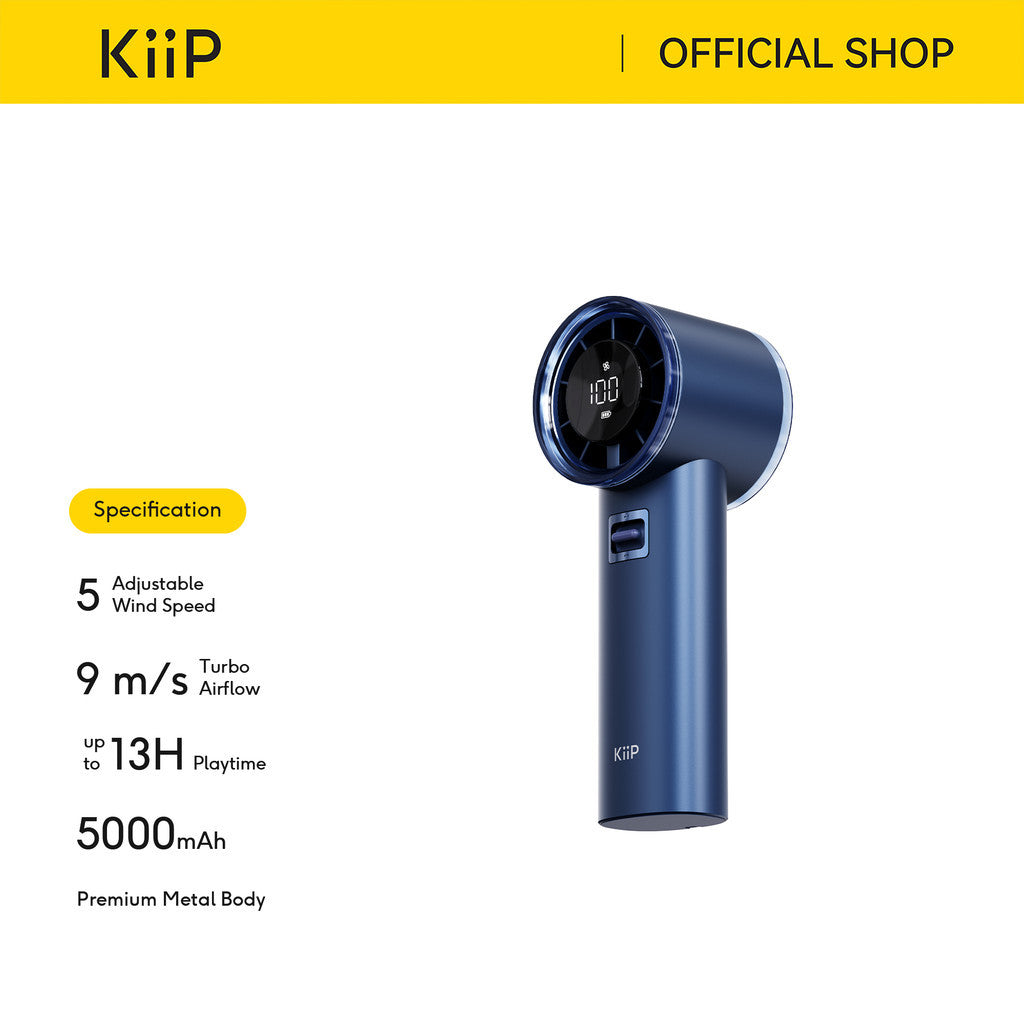 KiiP FAN10 Kipas Angin Mini JetTube High-Speed Handheld Portable Rechargeable
