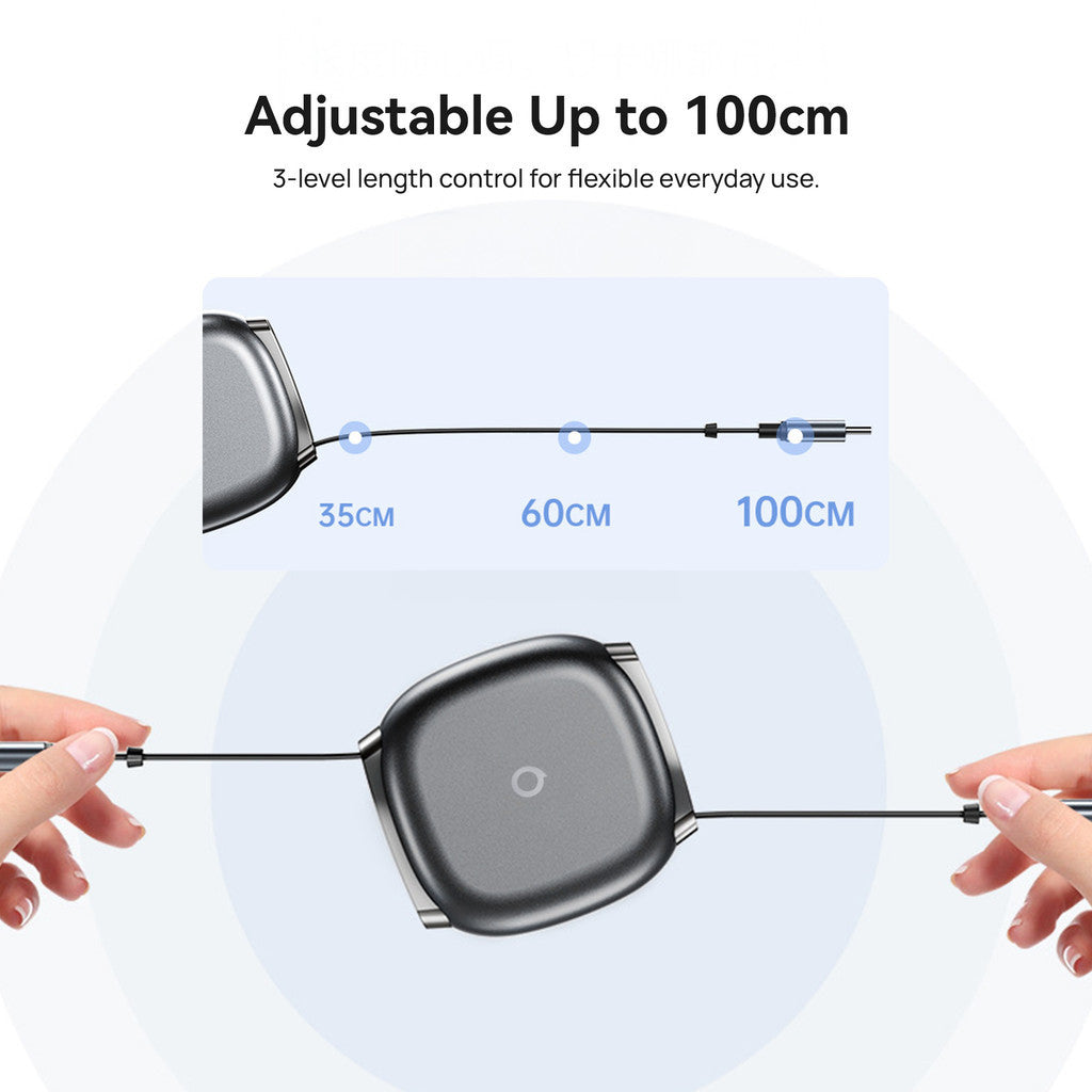 KiiP PowerCube Retractable Charging Cable Up To 240W C to C/C to L