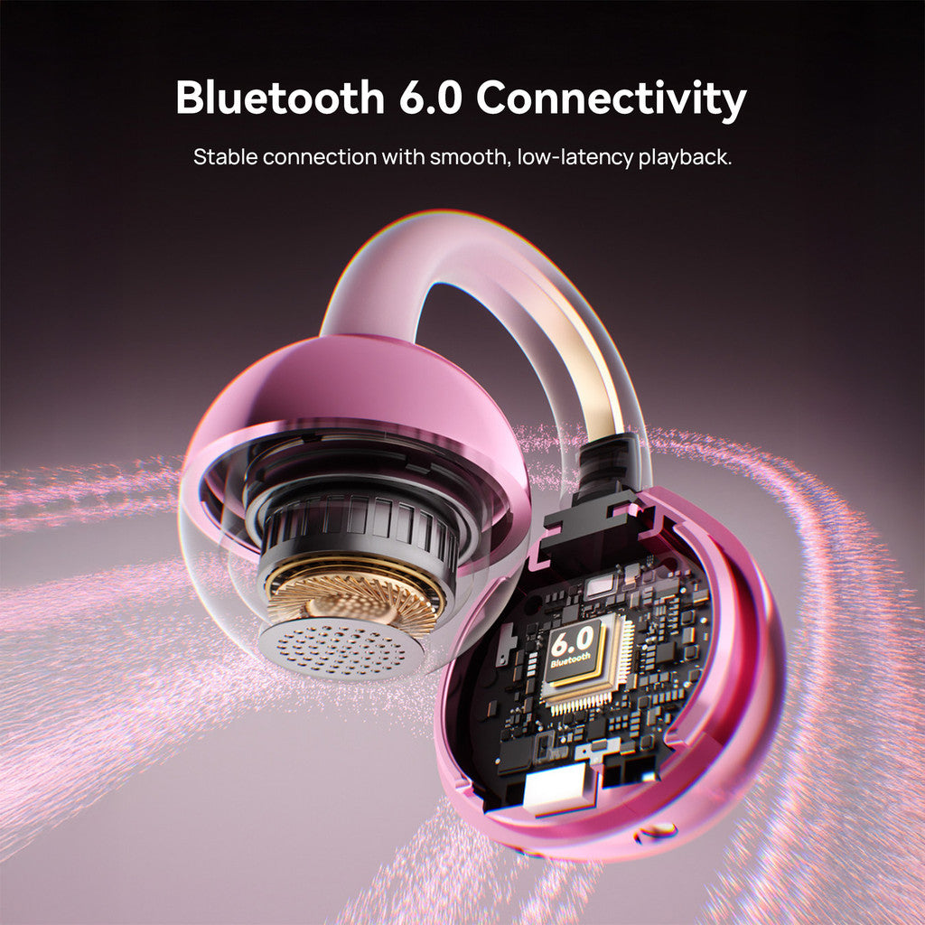 KiiP DTH27 Open Ear TWS Earphone Earclip Mirror Built In Light Case Low Latency