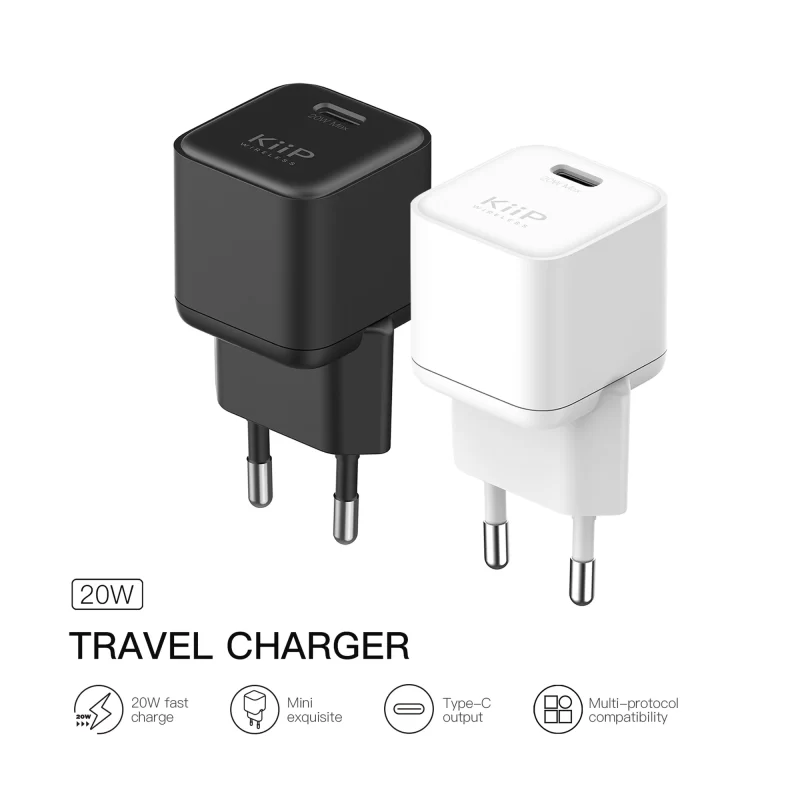 KiiP Wireless C16 Adaptor Kepala Charger 20W Travel Fast Charger - Image 3