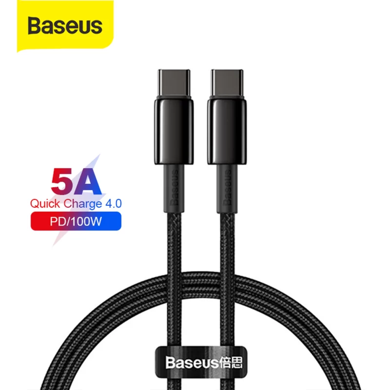 Baseus Kabel Data Type-C to Type-C Fast Charge PD Quick Charge 4.0 100W