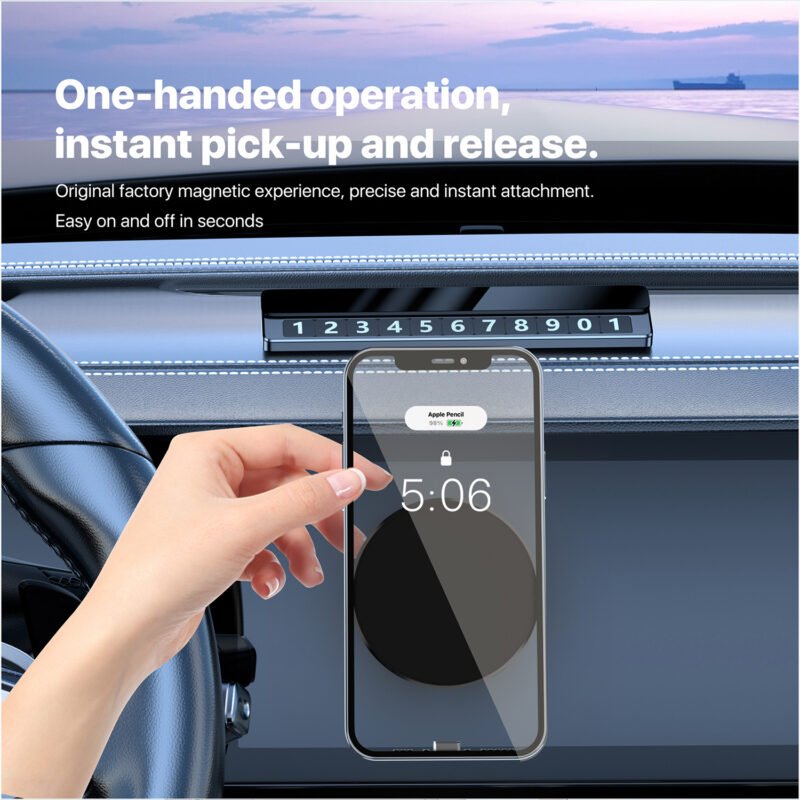 KiiP Wireless MCH07 Magnetic Mount Car Suction Mobile Phone Holder 360° Rotation - Image 5