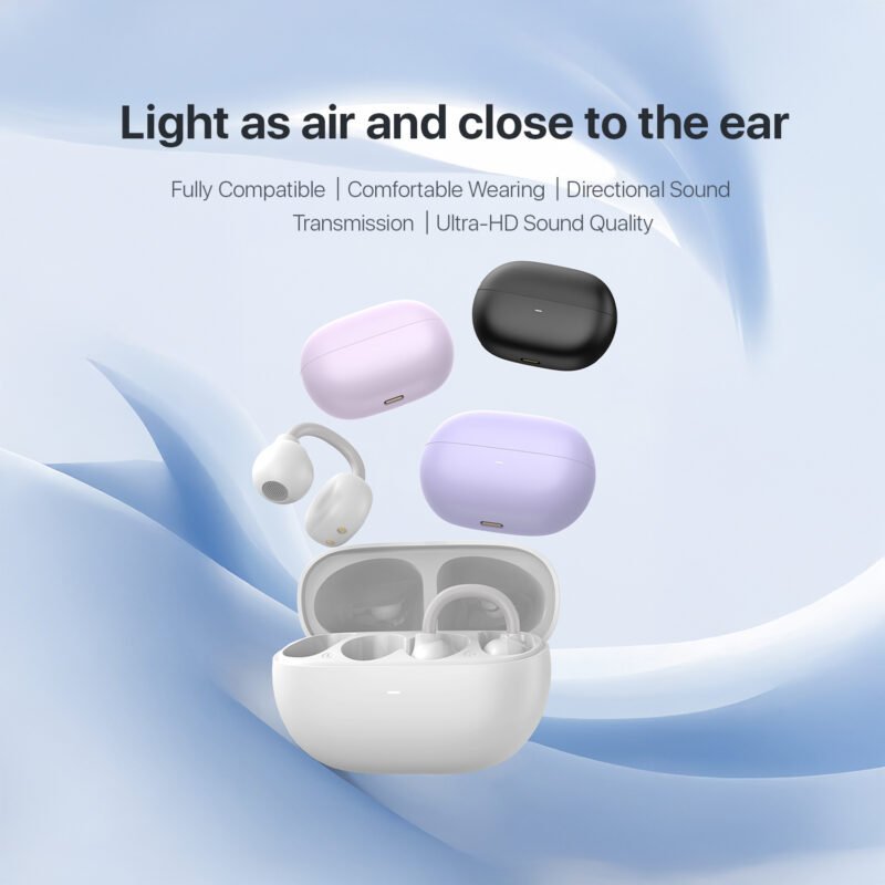 KiiP Wireless DTH12 OWS Ear Clip Earphone Bluetooth TWS AI Noise Cancellation Stereo - Image 2