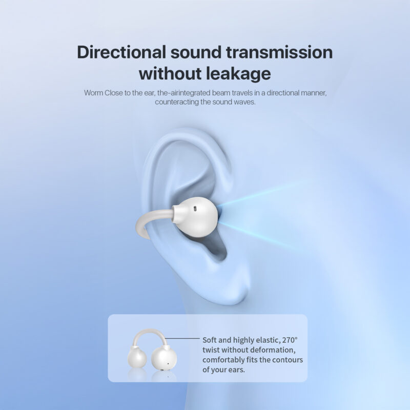 KiiP Wireless DTH12 OWS Ear Clip Earphone Bluetooth TWS AI Noise Cancellation Stereo - Image 3