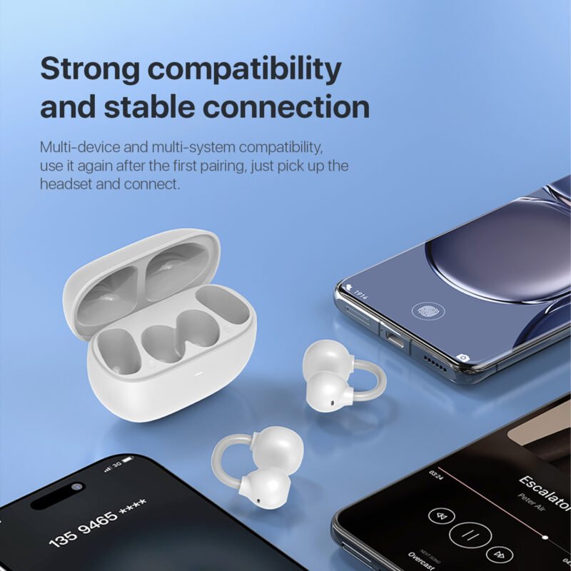 KiiP Wireless DTH12 OWS Ear Clip Earphone Bluetooth TWS AI Noise Cancellation Stereo - Image 6