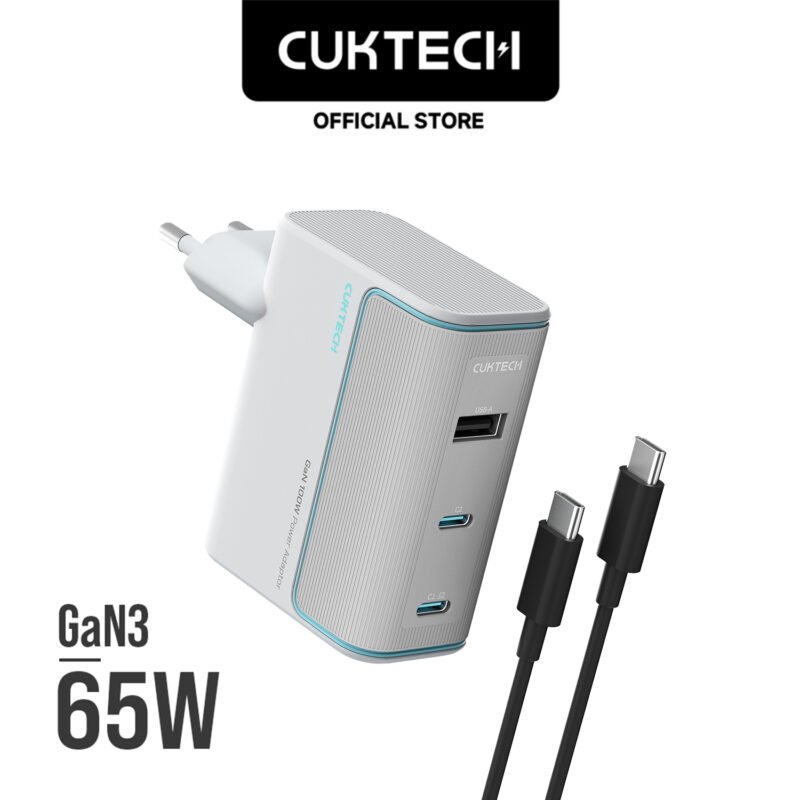 Cuktech 10 GaN 100W Adaptor Kepala Charger Fast Charging USB TYPE C PD QC