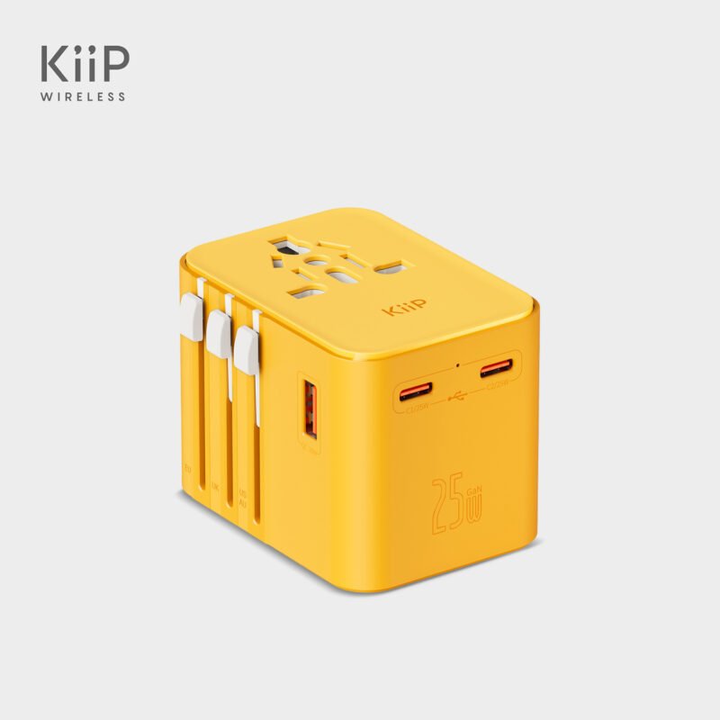 KiiP C27T Travel Adaptor GaN Adapter Charger Universal PD Fast Charging 25W