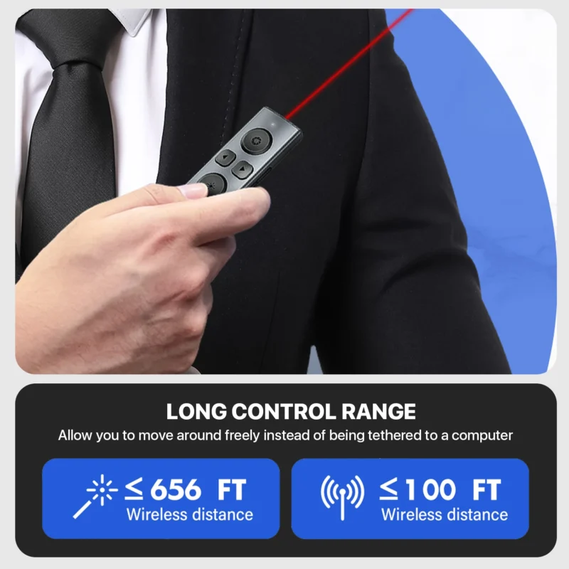 KiiP Wireless LG12 Smart Laser Pointer 2-In-1 Type-C and USB Receiver Presenter Pointer - Image 2