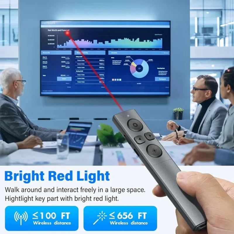 KiiP Wireless LG12 Smart Laser Pointer 2-In-1 Type-C and USB Receiver Presenter Pointer - Image 4