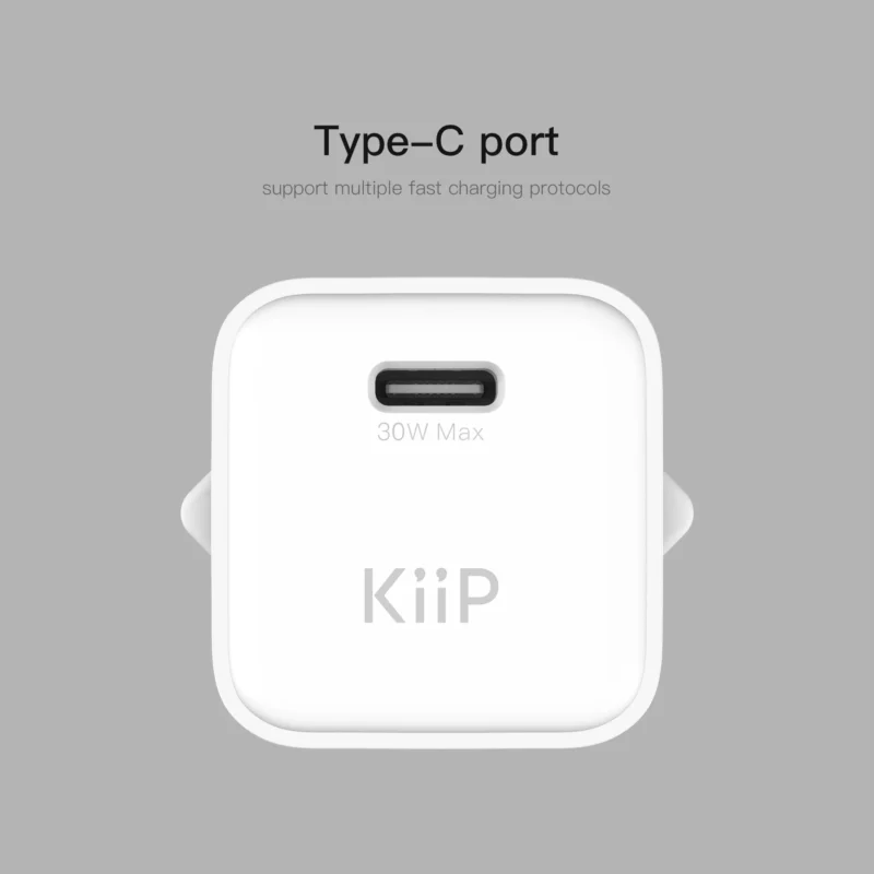 KiiP C31E Wall Charger Adaptor 30W Fast Charging Kepala Charger Mini Travel Adaptor - Image 7