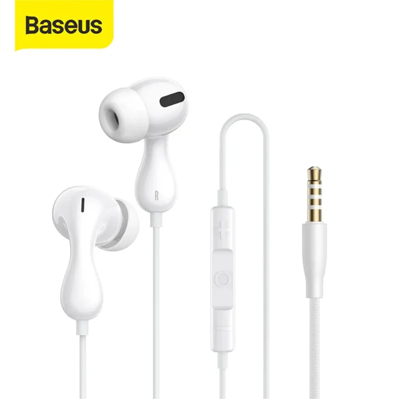 Baseus Encok HZ20 Headset Handsfree Jack 3.5mm Wired Earphone Mic