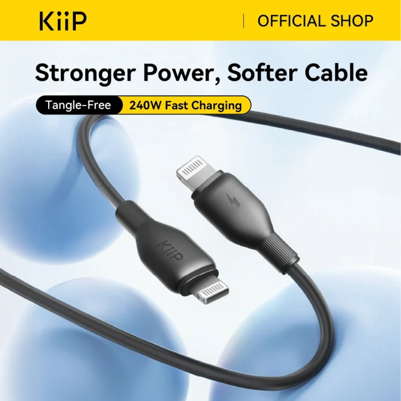 Type-C to Lightning/Type-C Charging Data Cable  1.2m Black - Image 6