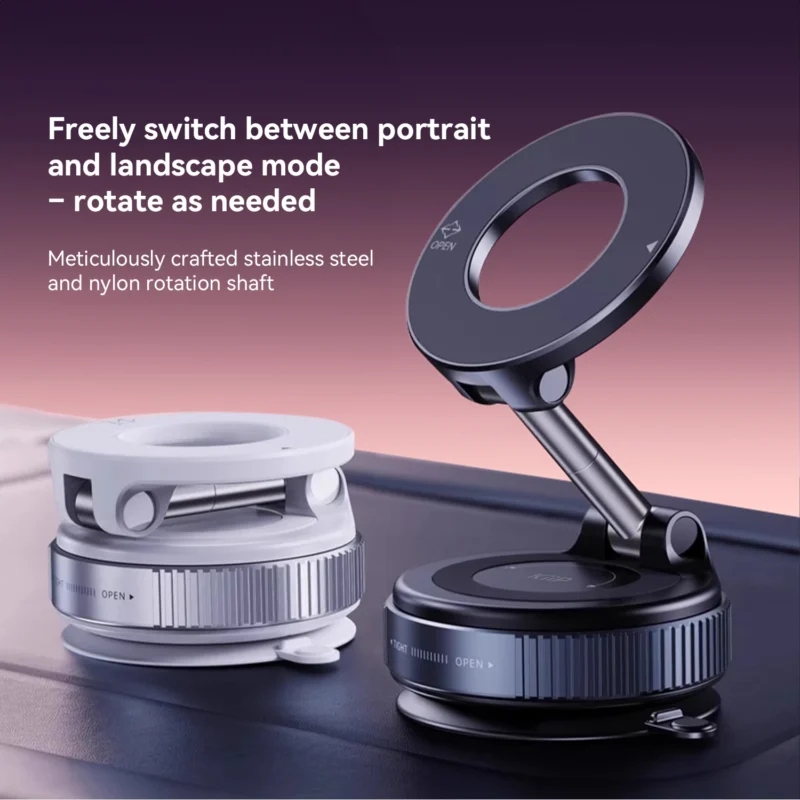 KiiP MCH09 Car Holder Magnetic Adjustable 360° Phone Holder Lipat Electric Mount Car Vacuum Suction - Image 6